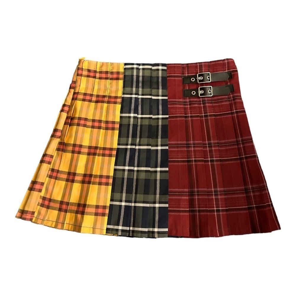 Pre-loved Frankenstein Plaid Mini Skirt Size Large 11-13 #G36 - Picture 1 of 3